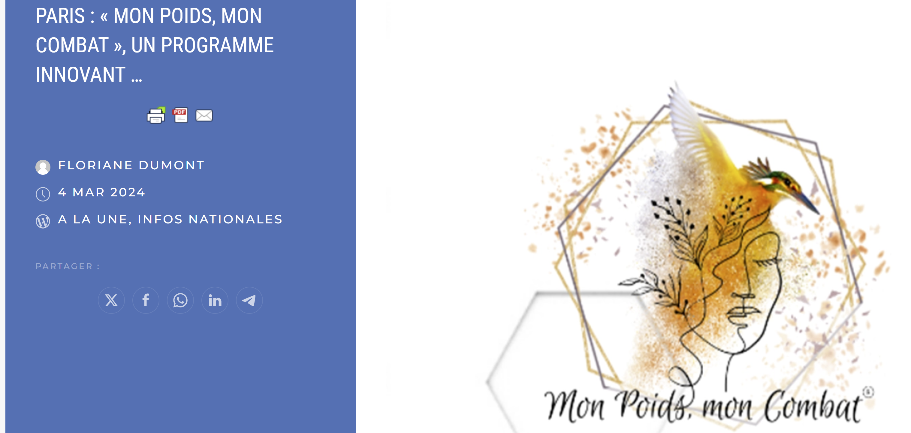 Article presse agence perte poids hypnose